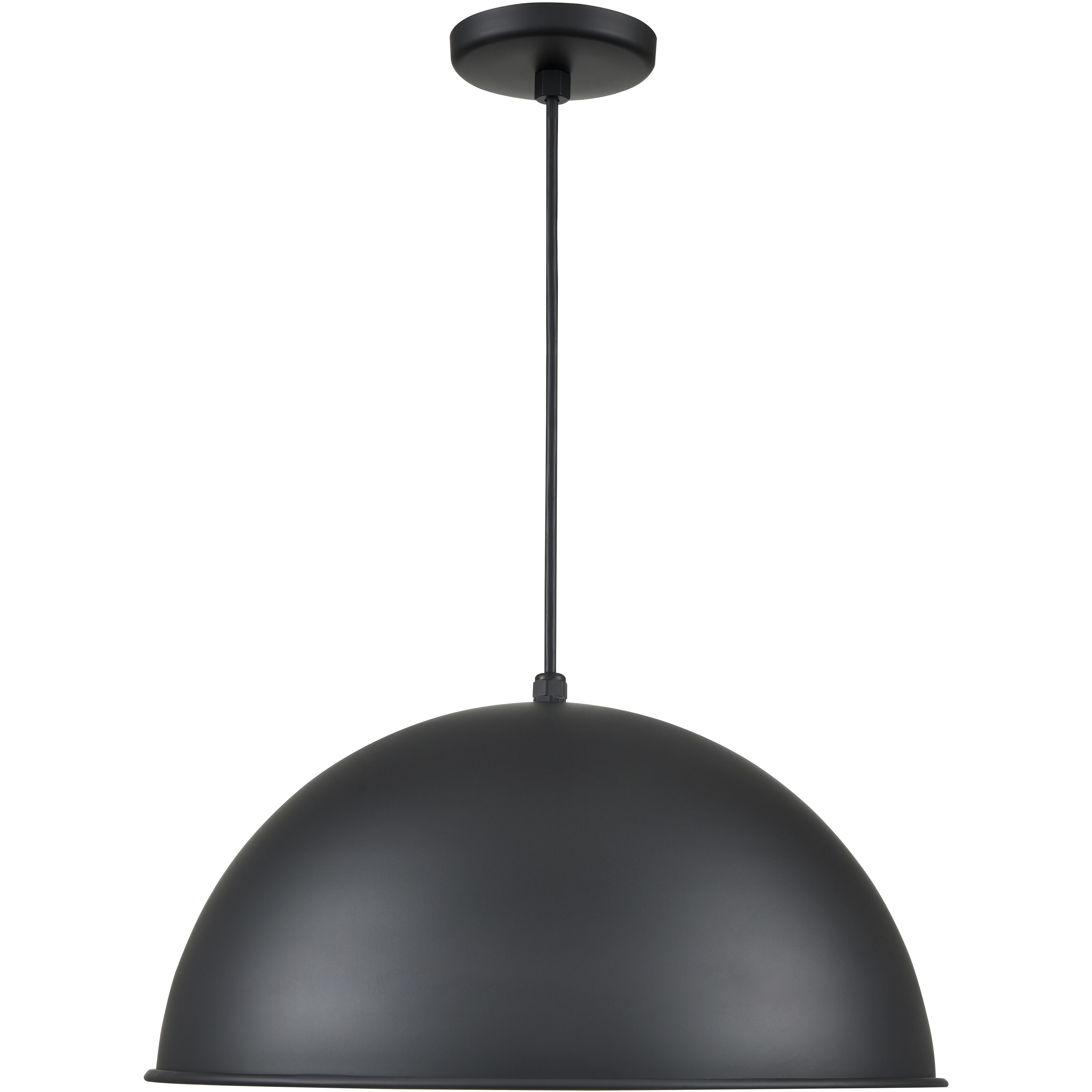R Series 1 Light 18 inch Satin Black Outdoor Pendant